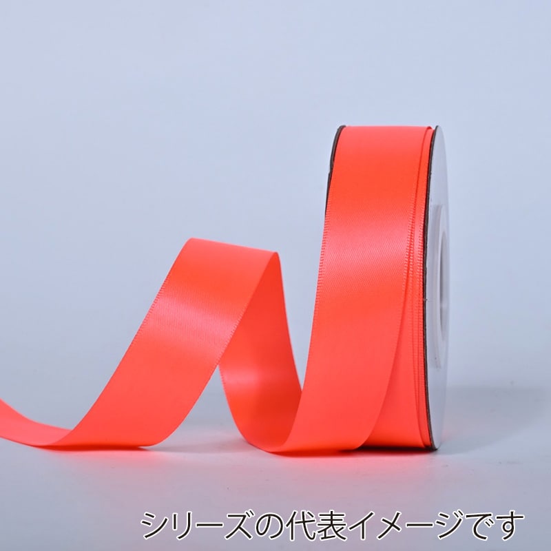秦貴 シングルサテンリボン 38mm×91m No.36 レモンオレンジ 1個（ご注文単位1個）【直送品】