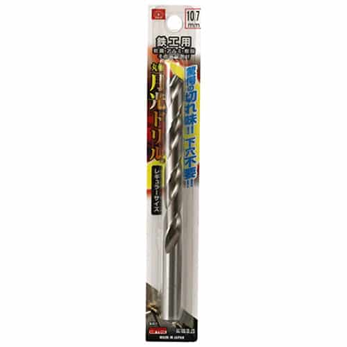 藤原産業 ビック・ツール 鉄工用月光ドリル 丸軸 10.7mm 1本ブリスターパック FSSGP10.7 1本(ご注文単位1本)【直送品】