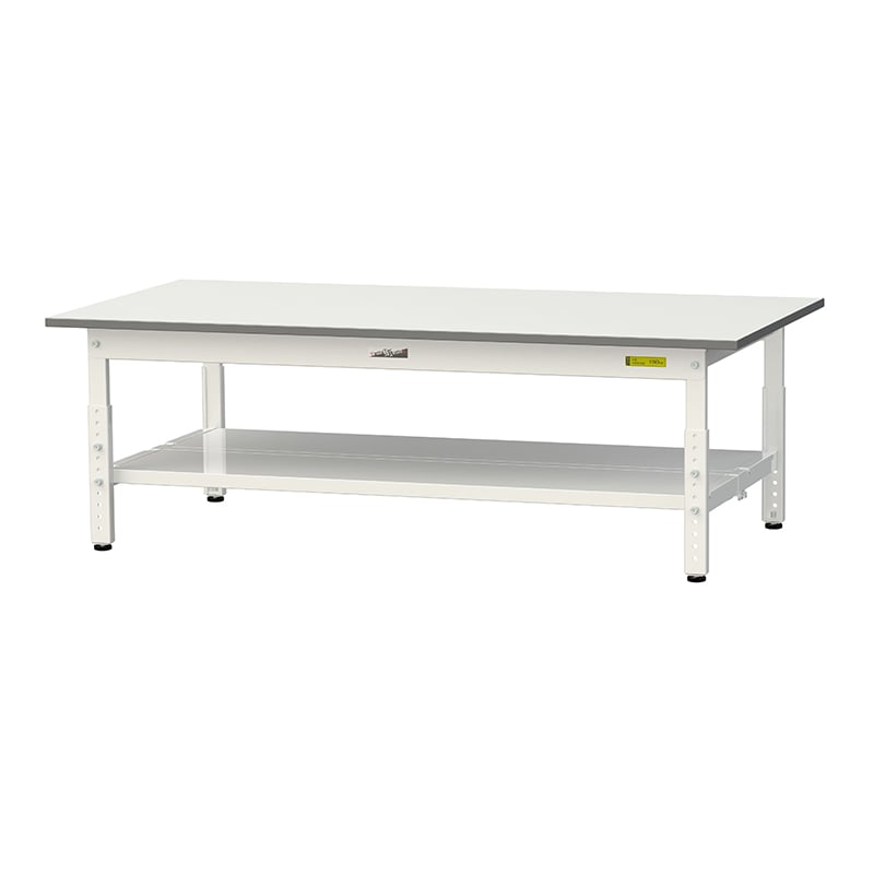 山金工業 ワークテーブル150 高さ調整タイプ 低床用 H400~575mm 全面棚板付 1500×750 1台(ご注文単位1台)【直送品】