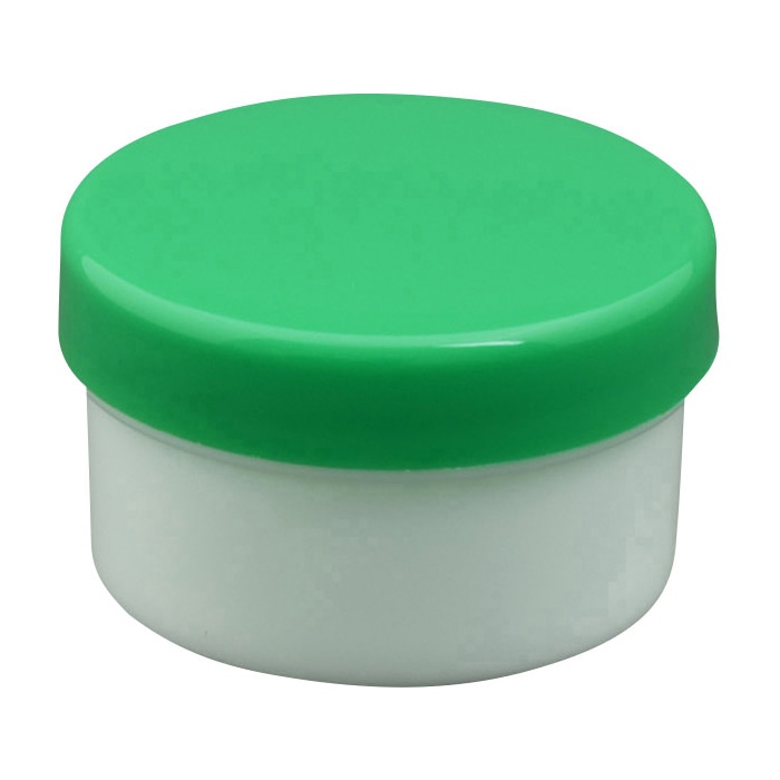 プラ壷 20ml 100個入 緑 1個(ご注文単位1個)【直送品】