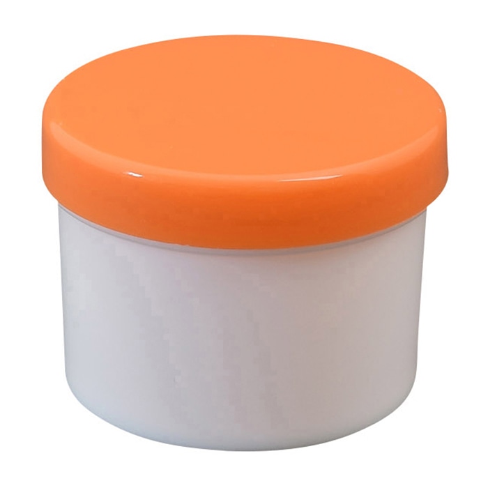プラ壷 30ml 100個入 オレンジ 1個(ご注文単位1個)【直送品】