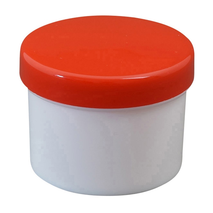 プラ壷 30ml 100個入 赤 1個(ご注文単位1個)【直送品】