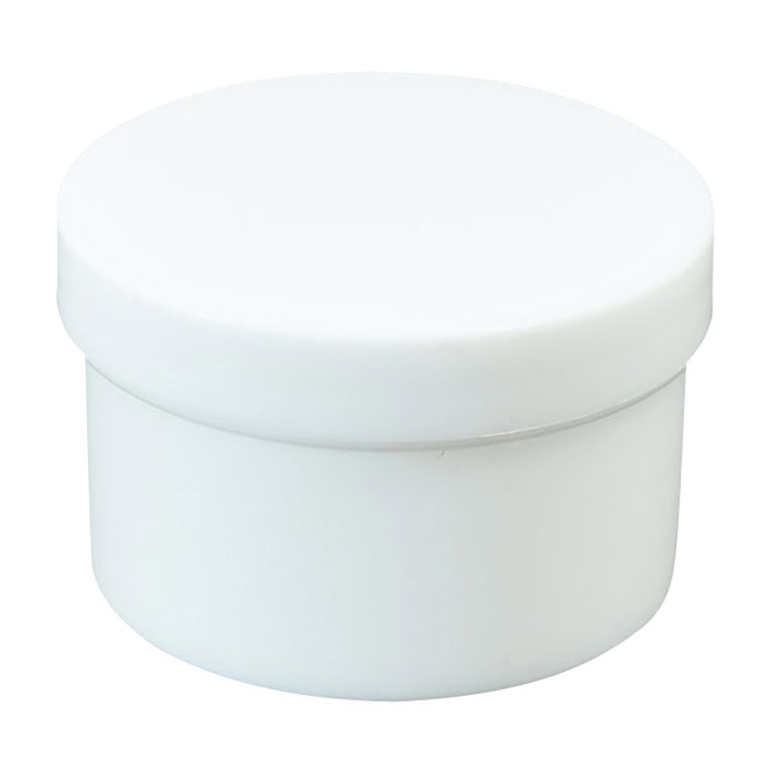 プラ壷 50ml 100個入 白 1個(ご注文単位1個)【直送品】