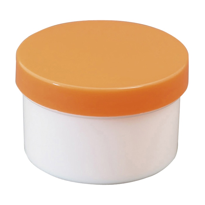 プラ壷 50ml 100個入 オレンジ 1個(ご注文単位1個)【直送品】