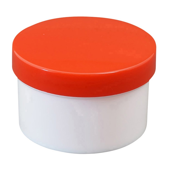 プラ壷 50ml 100個入 赤 1個(ご注文単位1個)【直送品】