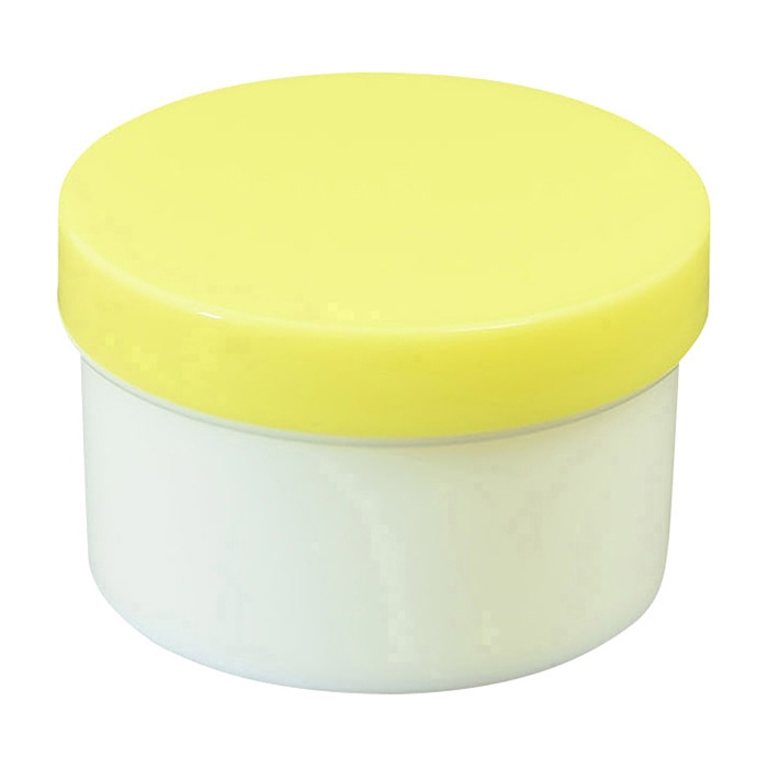 プラ壷 50ml 100個入 黄 1個(ご注文単位1個)【直送品】