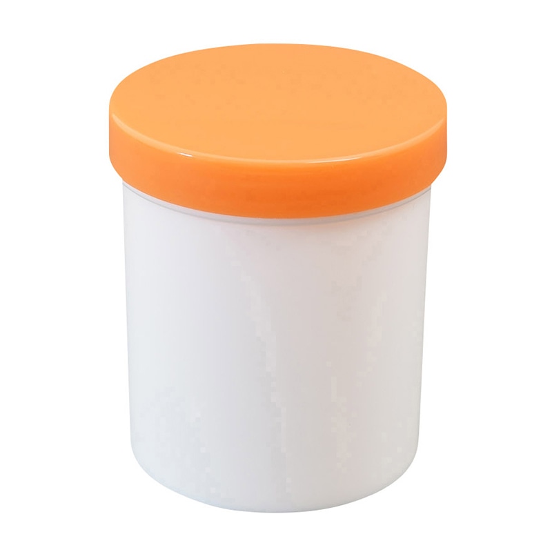 プラ壷 100ml 50個入 オレンジ 1個(ご注文単位1個)【直送品】