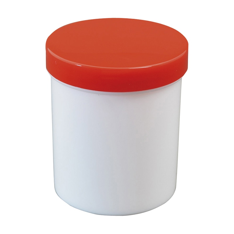 プラ壷 100ml 50個入 赤 1個(ご注文単位1個)【直送品】