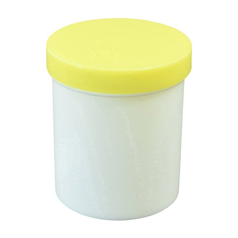 プラ壷 100ml 50個入 黄 1個(ご注文単位1個)【直送品】