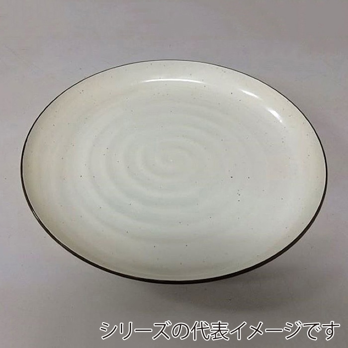 ニシキ プラスチック皿 益子 35 茶フチ 10枚/袋（ご注文単位6袋）【直送品】