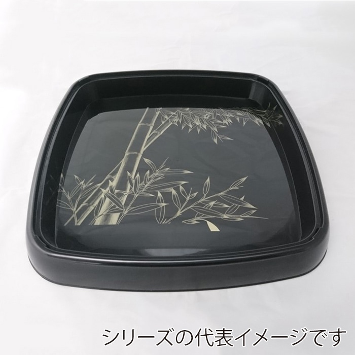 ニシキ 寿司桶容器 うるし角鉢 35 竹 10枚/袋（ご注文単位3袋）【直送品】