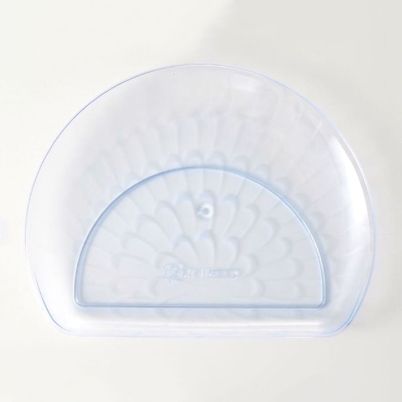 ニシキ プラスチック皿 U U-15 透明ブルー 50枚/袋（ご注文単位8袋）【直送品】