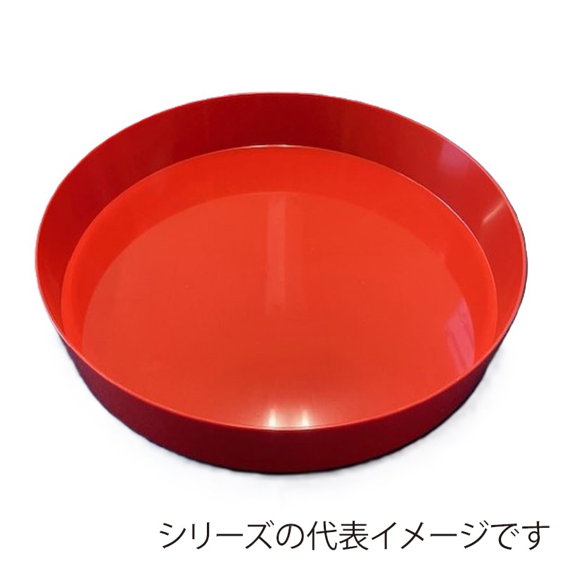 ニシキ 重箱容器 飛鳥 丸型 本体 30 赤 5枚/袋(ご注文単位4袋)【直送品】