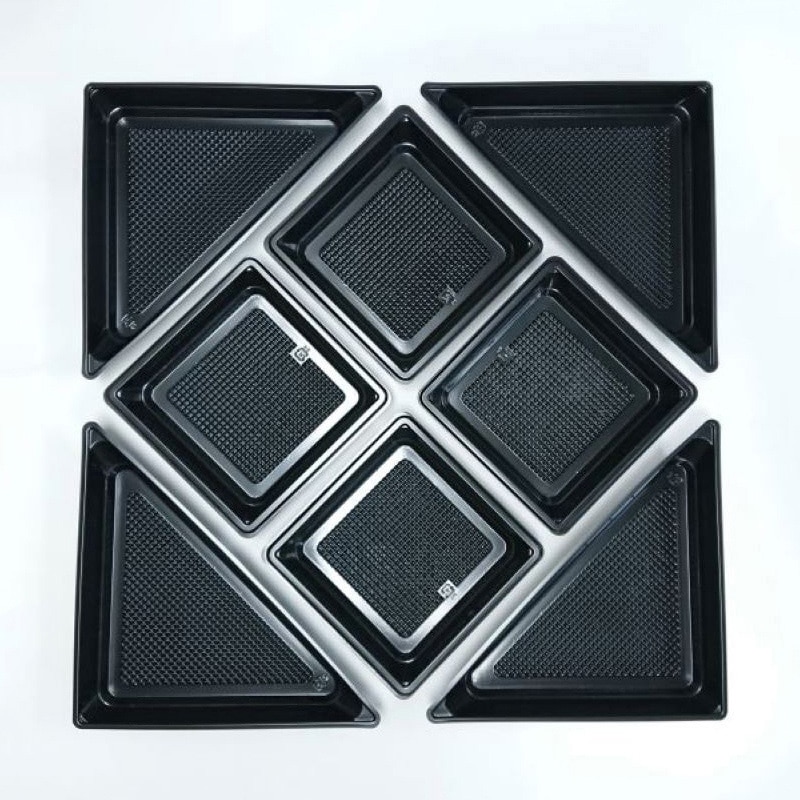 ニシキ 会席弁当容器 新ひぜん盛 中仕切B 40用 黒 20枚/袋（ご注文単位1袋）【直送品】