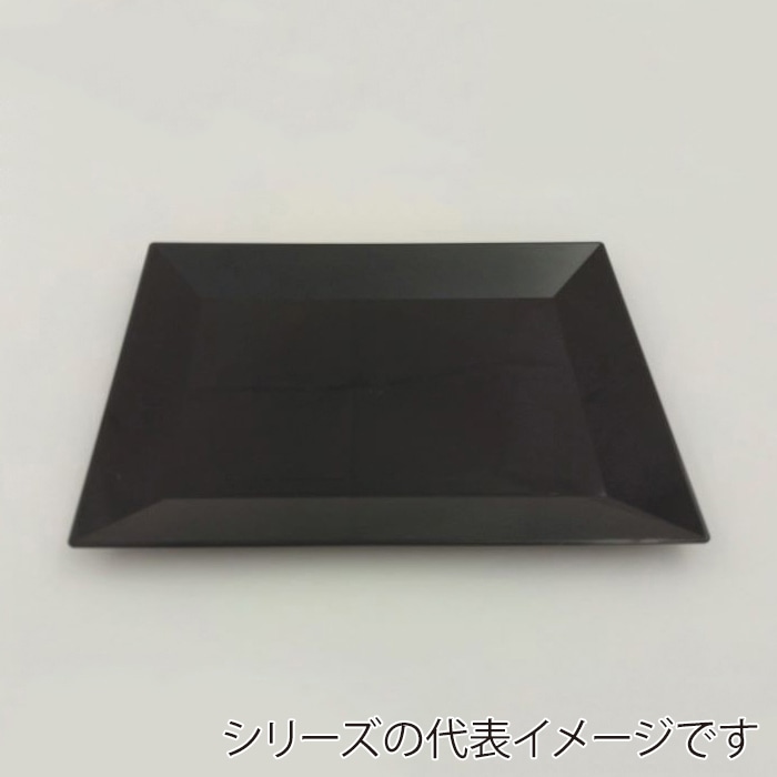ニシキ プラスチック皿 角皿 極小 黒 20枚/袋（ご注文単位16袋）【直送品】