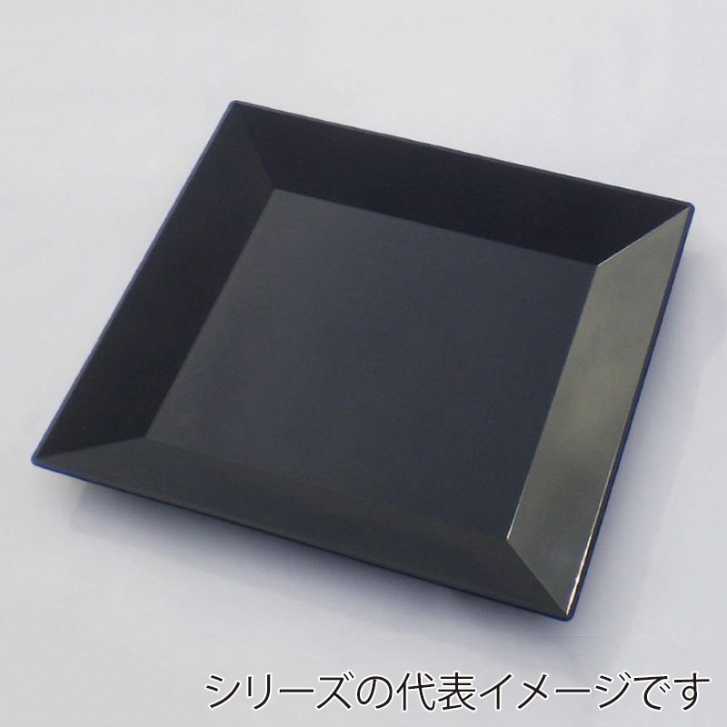 ニシキ プラスチック皿 角皿 40 黒 10枚/袋（ご注文単位4袋）【直送品】