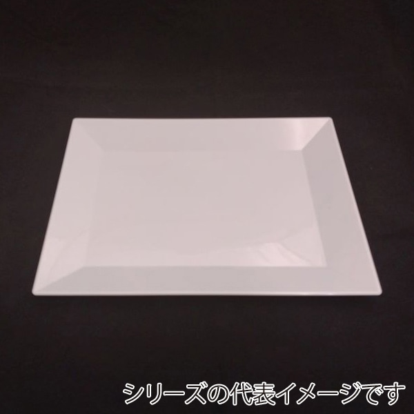 ニシキ プラスチック皿 角皿 ミニ 白磁 20枚/袋（ご注文単位18袋）【直送品】