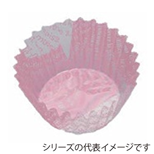 ナニワ紙工 ルセット柄カップケース 5F ピンク 500枚/袋（ご注文単位10袋）【直送品】