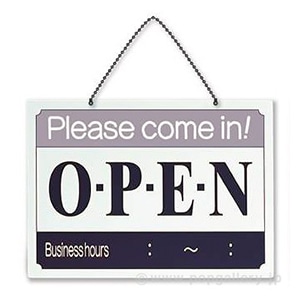 アルファ 営業時間サインプレート OPEN/CLOSED SNB0057 1枚(ご注文単位1枚)【直送品】