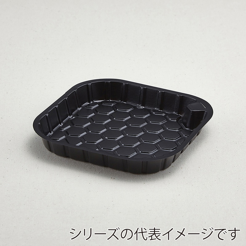 青葉紙業 丼容器 どん重 中皿 黒 220250 50枚/袋（ご注文単位16袋）【直送品】