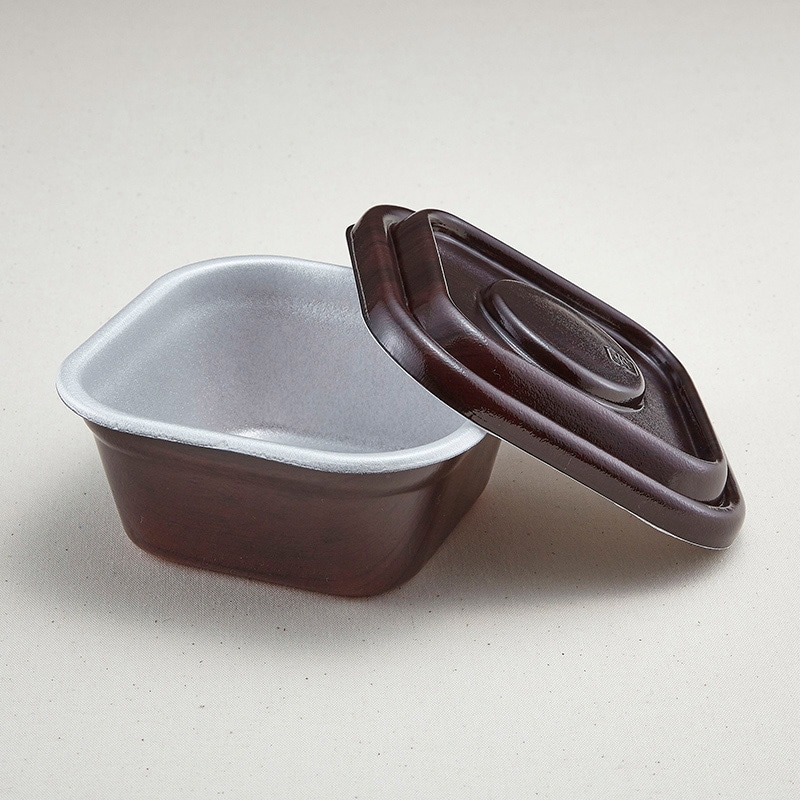 青葉紙業 丼容器 どん重 本体・蓋セット あかね 220256 50セット/袋（ご注文単位8袋）【直送品】