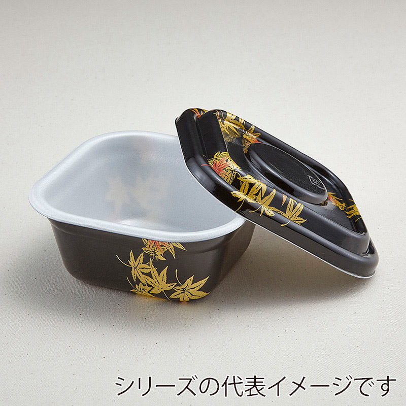 青葉紙業 丼容器 どん重 本体・蓋セット もみじND 220286 50セット/袋（ご注文単位8袋）【直送品】