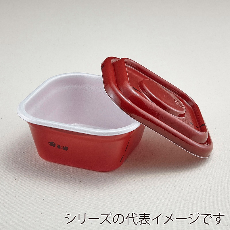 青葉紙業 丼容器 どん重 本体・蓋セット 大盛 赤うるし 220384 50セット/袋（ご注文単位8袋）【直送品】