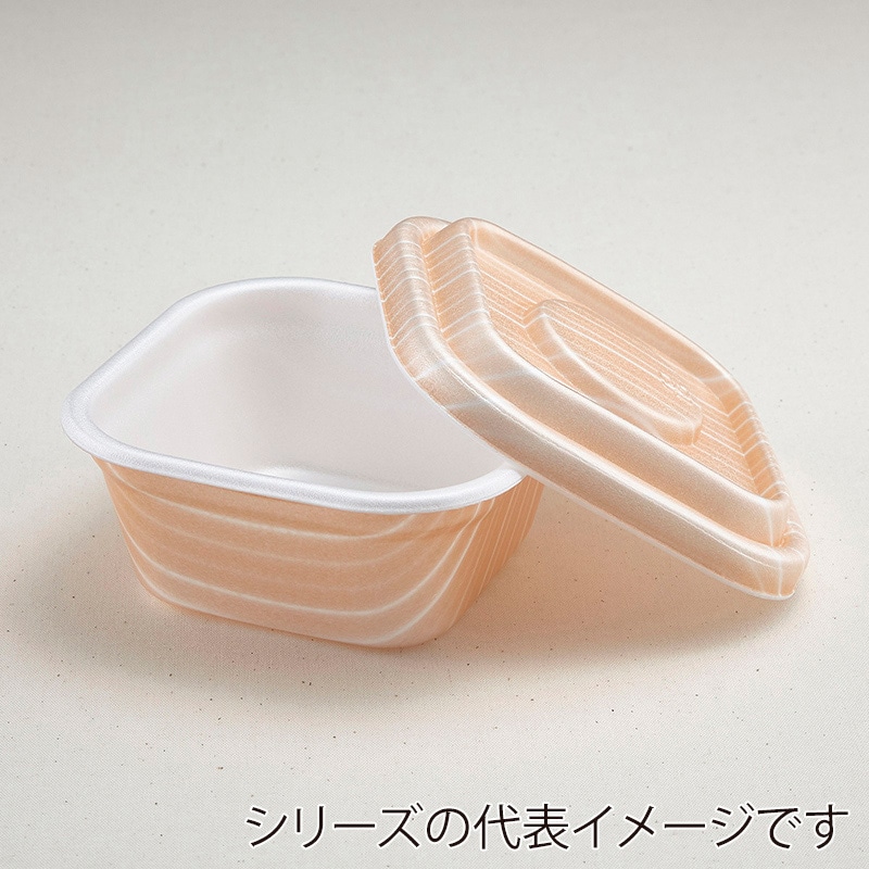 青葉紙業 丼容器 どん重 本体・蓋セット 赤木目 220276 50セット/袋（ご注文単位8袋）【直送品】