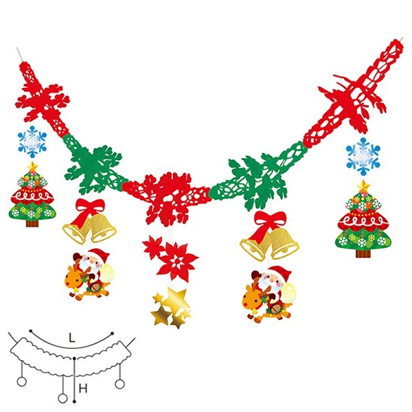 アルファ ハッピークリスマスガーランド TA5-1199 1個（ご注文単位1個）【直送品】