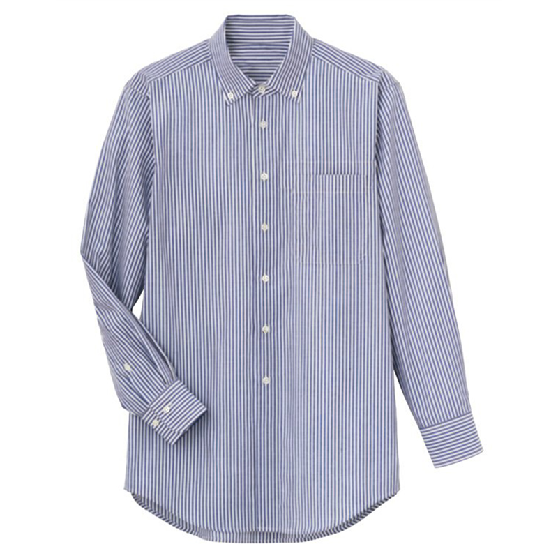 サーヴォ 男女兼用 シャツ 長袖 LL ストライプ SBLU-1917-K6 1枚（ご注文単位1枚）【直送品】