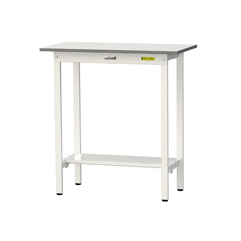 山金工業 ワークテーブル150 固定式 H950mm 半面棚板付 900×450 1台(ご注文単位1台)【直送品】