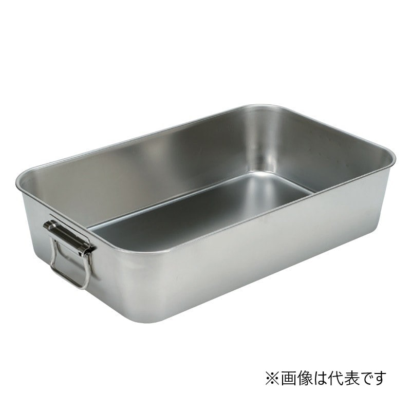 スギコ産業 18-8 給食バット 可動ハンドル付 研磨有 H300mm ST1127-SH-6038-12H 1個（ご注文単位1個）【直送品】