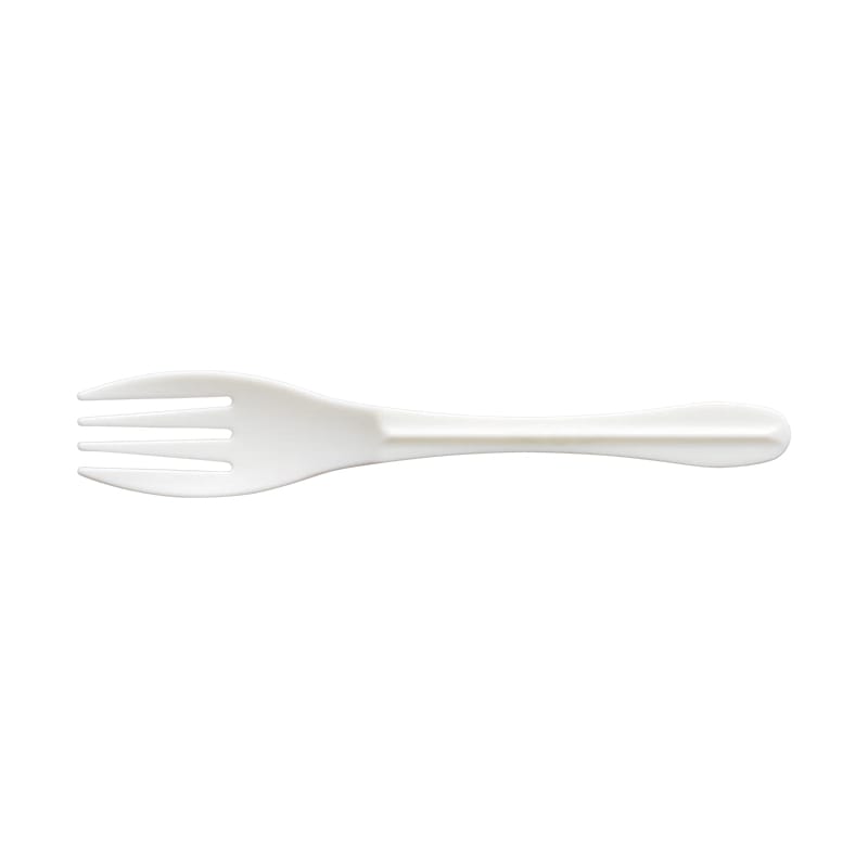 ホウケン産業 プラスチックフォーク　14cm バラ　アイボリー 500本/袋（ご注文単位6袋）【直送品】