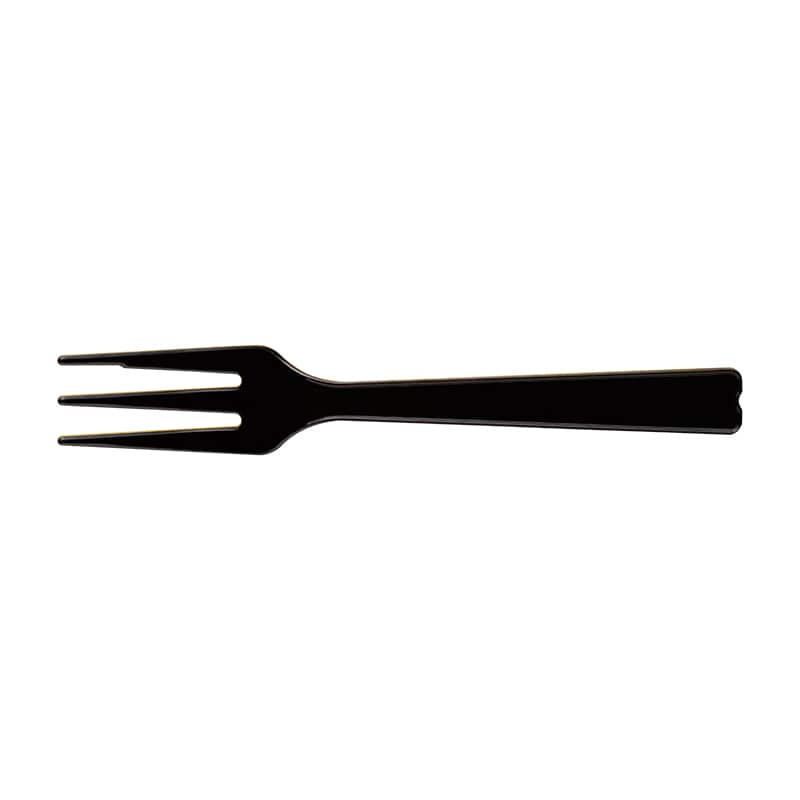 ホウケン産業 プラスチックフォーク 12cm 5連 黒 500本/袋(ご注文単位10袋)【直送品】