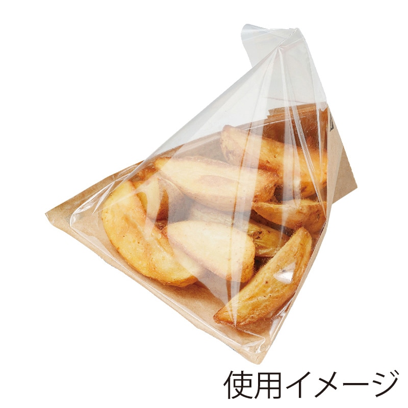 武蔵野産業 テイクアウト袋　テトラプレート 中  50枚/袋（ご注文単位80袋）【直送品】