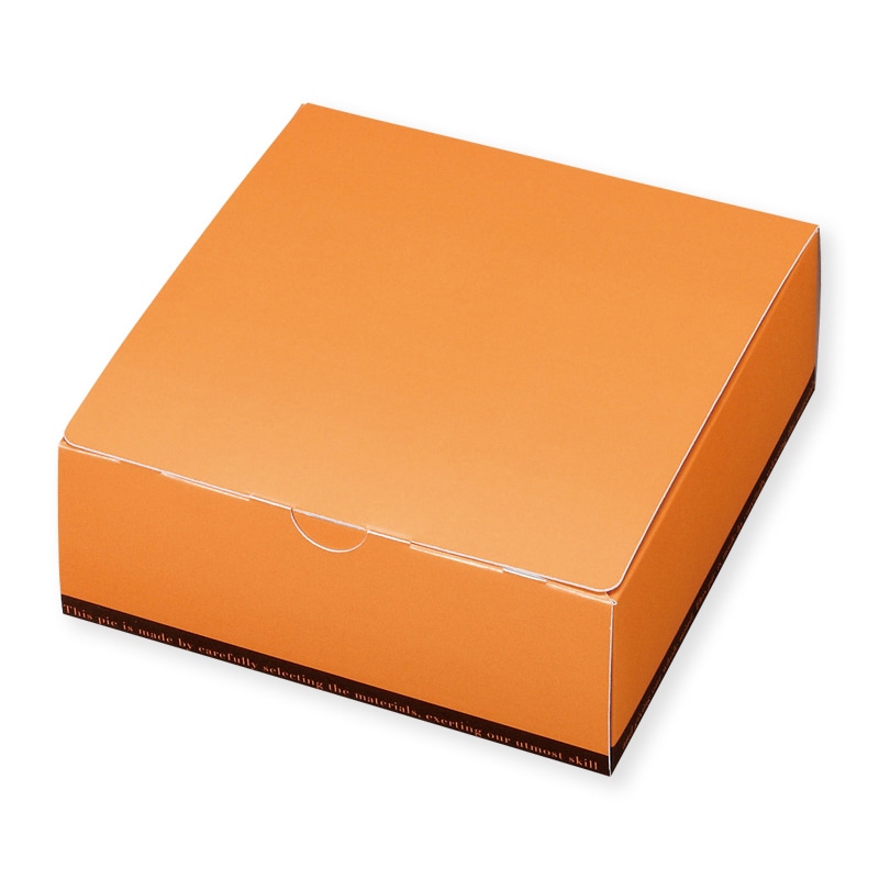 cotta ケーキ箱 パイケース トレーなし 6号 77317 オレンジ 10枚/束(ご注文単位1束)【直送品】