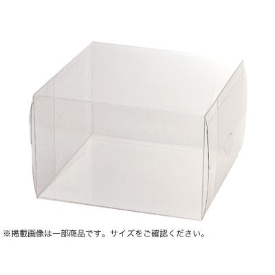 cotta 透明ケース　角デコ　トレーなし 4寸用 57961 25枚/束（ご注文単位1束）【直送品】