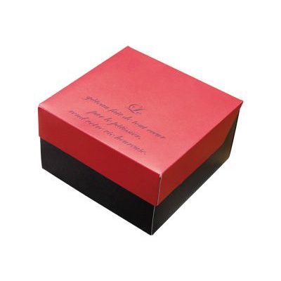 cotta ガトーショコラBOX 金台紙付 67296 2トーンレッド 10枚/束(ご注文単位1束)【直送品】