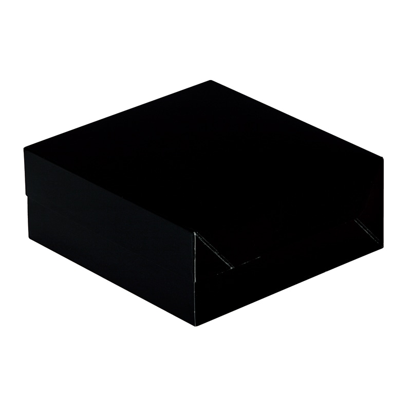 cotta ケーキ箱ロックBOX65　トレーなし 160角 76488　ブラック 50枚/束（ご注文単位1束）【直送品】
