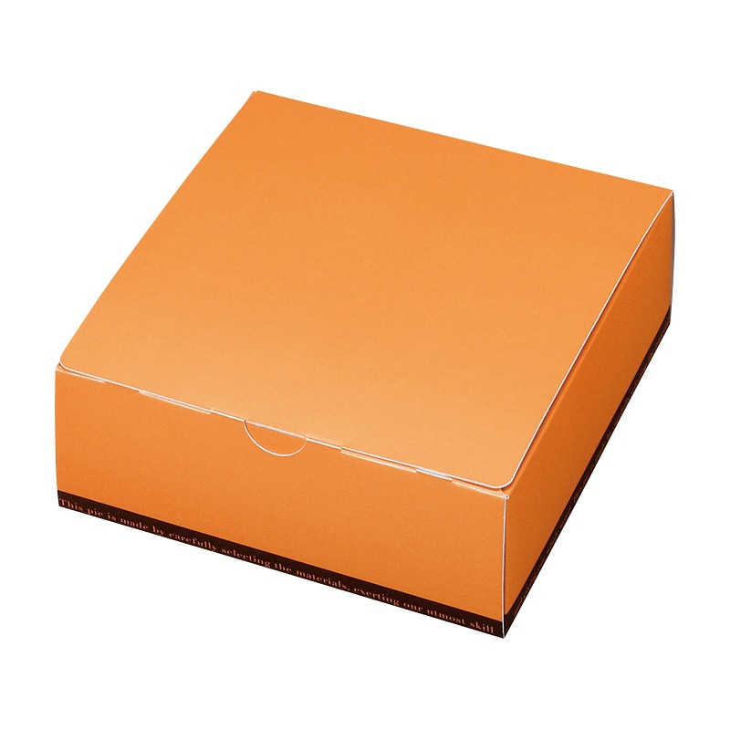cotta ケーキ箱　パイケース　トレーなし 4.5号 77315　オレンジ 10枚/束（ご注文単位1束）【直送品】