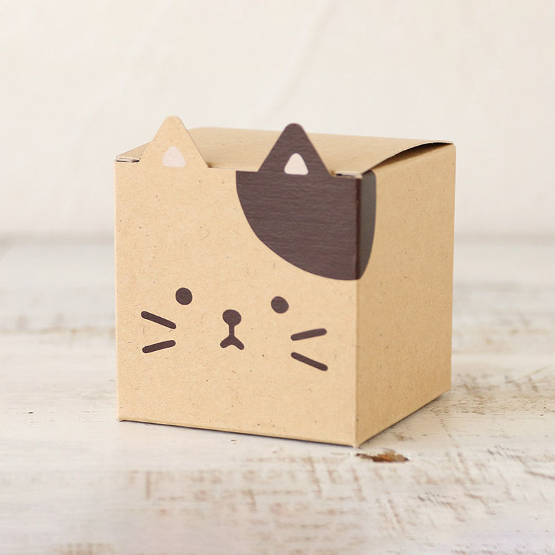 cotta どうぶつギフト箱 ネコ クラフト 95443 20個/束(ご注文単位1束)【直送品】