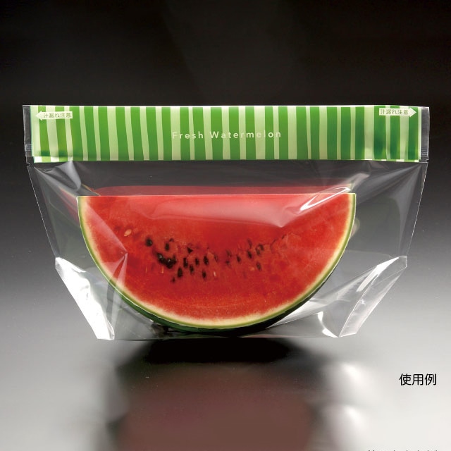 青果用袋 スイカ袋 L ボーダー 50枚/袋(ご注文単位20袋)【直送品】