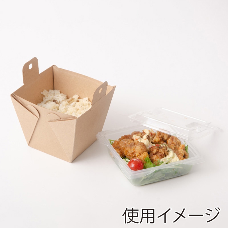 エースパック テイクアウト容器 カフェキュートボックス 本体 クラフト 25個
