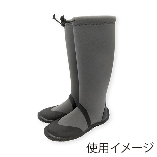 ジェイワークスプランニング ストレッチブーツ M グレー×ブラック JK-0777 1組(ご注文単位1組)【直送品】