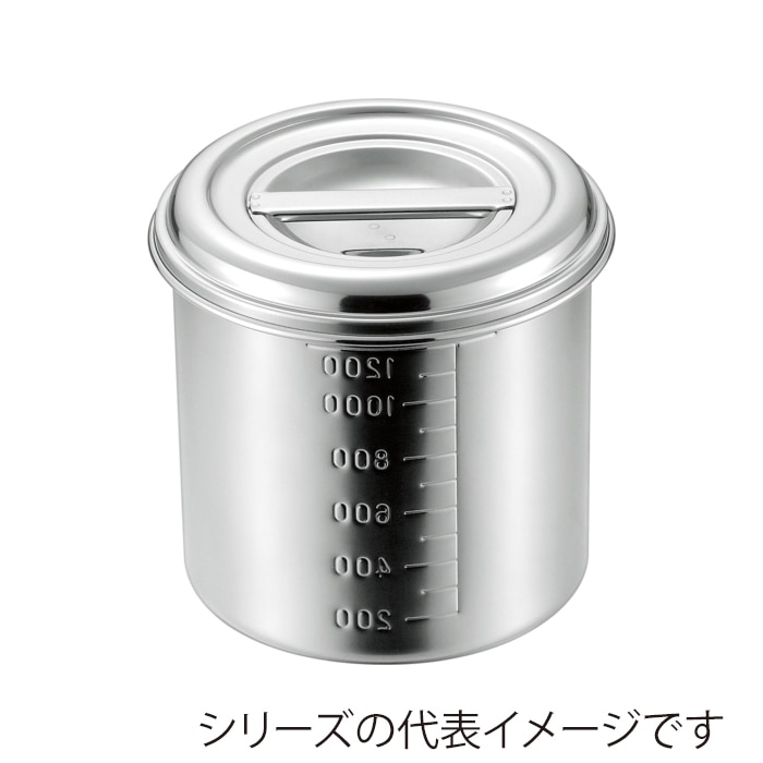 赤川器物製作所 AG　18-8　目盛付深型キッチンポット 18cm 007686005 1個（ご注文単位1個）【直送品】