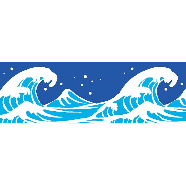 アルファ ビニール幕 45cm×50m 波のイラスト PC8-0239 1本(ご注文単位1本)【直送品】