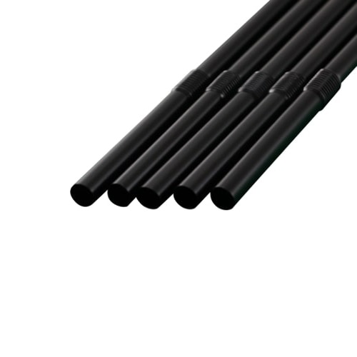 シバセ工業 フレックスストロー　包装なし 6×25 522黒 1箱（ご注文単位1箱）【直送品】