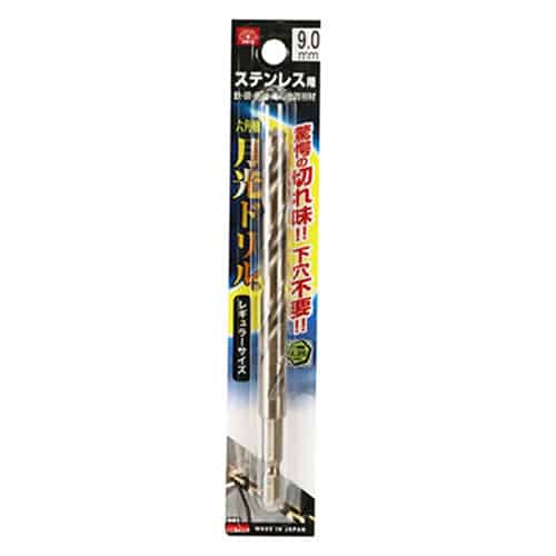 藤原産業 ビック・ツール ステンレス用月光ドリル 六角軸 9.0mm 1本ブリスターパック FS6GK9.0 1本（ご注文単位1本）【直送品】