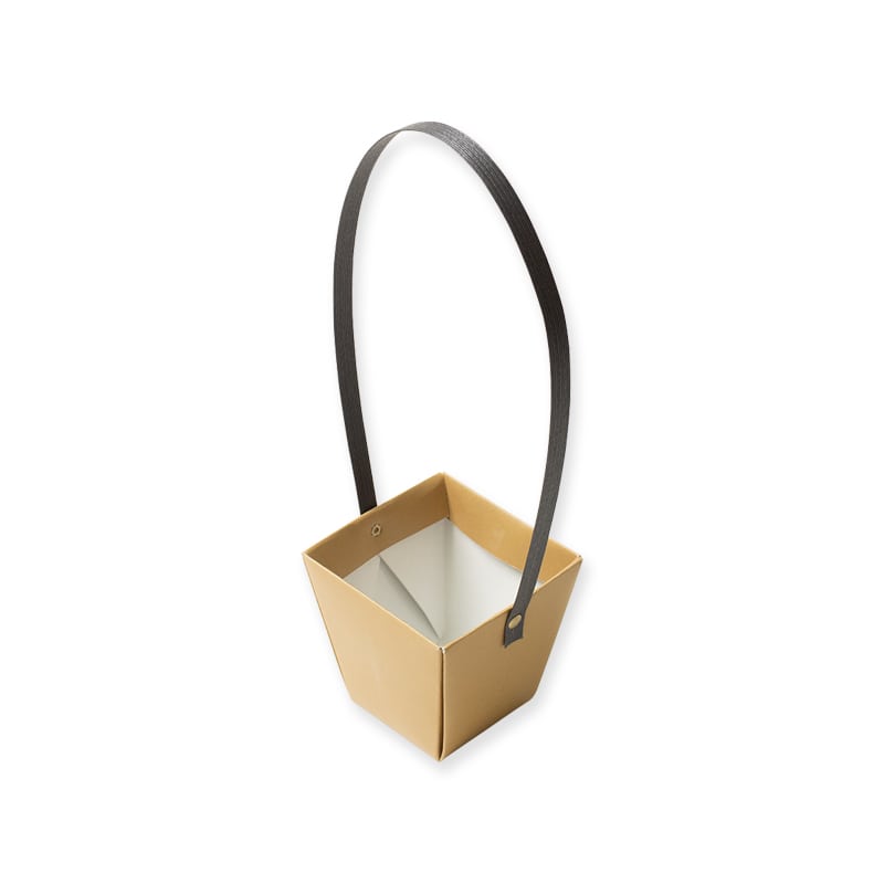 星野 持ち手付き紙製ベース ピーベース P-VASE-S 1 タン 315141 10個/束(ご注文単位1束)【直送品】