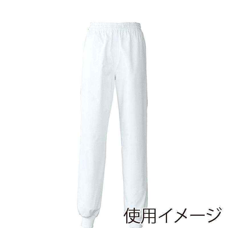 セブンユニフォーム パンツ 総ゴム・紐入 女性用 19号 ホワイト AL0405-0 1枚(ご注文単位1枚)【直送品】